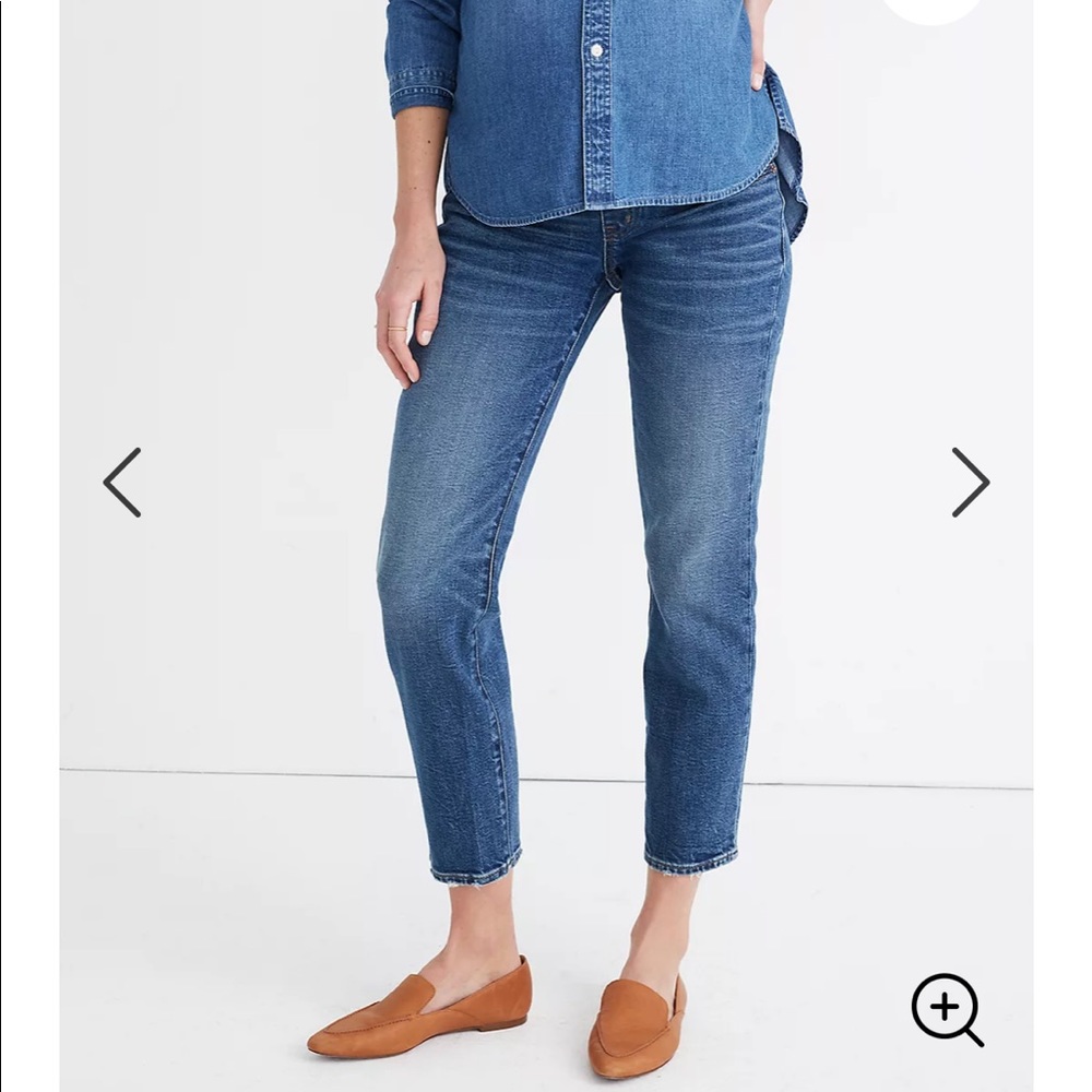 NEW • Madewell • Side Panel Maternity Straight Jea